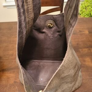 Brown Textured Tote Bag